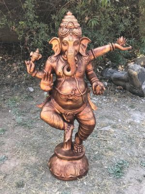 Dancing Ganesha 1.2m Antique Gold