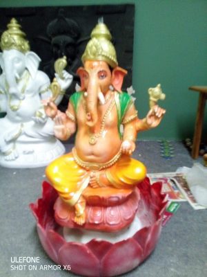 Ganesha Water feature 70cm including Dish, Excluding the pump